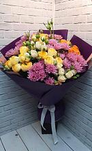 Букет цветов из:  Хризантемы и Розы #REPLACE_PRED# Чунском