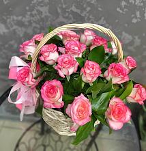 Цветочная композиция из Розы в корзине #REPLACE_PRED# Чунском