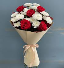 Букет цветов из:  Розы и Хризантемы в Чунском