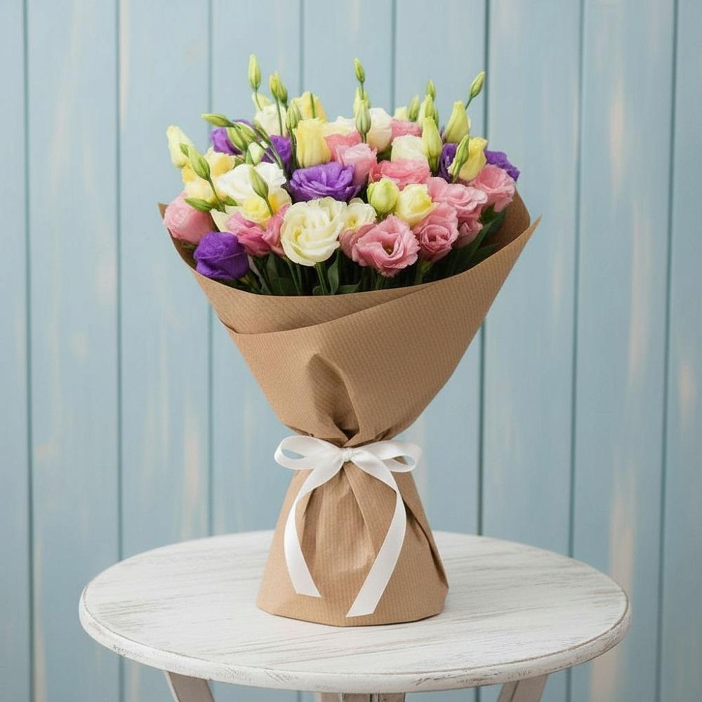 Букет цветов из: Лизиантусы в Чунском