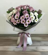 Букет цветов из:  Хризантемы и Розы #REPLACE_PRED# Чунском